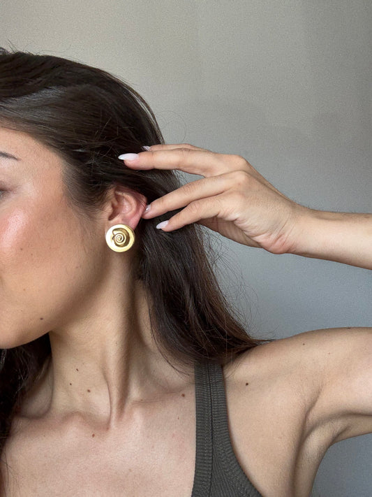 Boucles d’oreilles Atalante vintage - Coquillages dorés