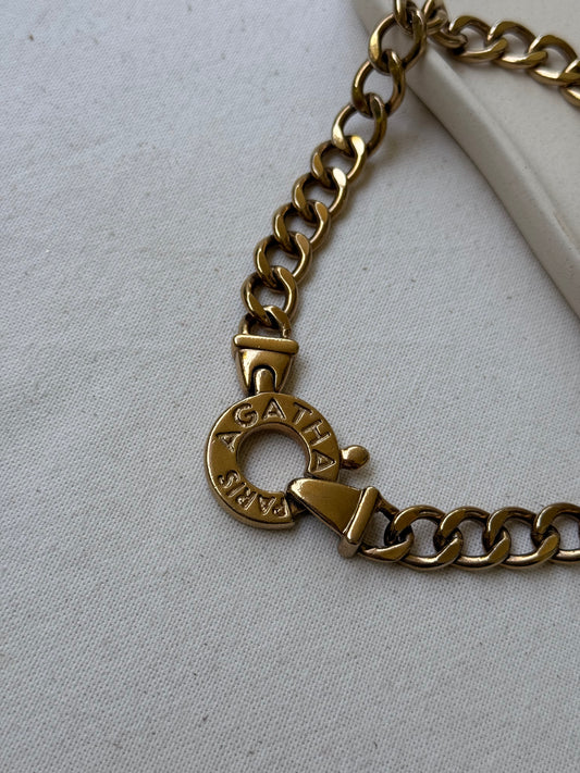 Collier Agatha Vintage - Maille dorée