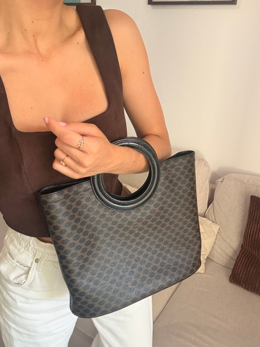 Sac Céline vintage - Shopping toile triomphe