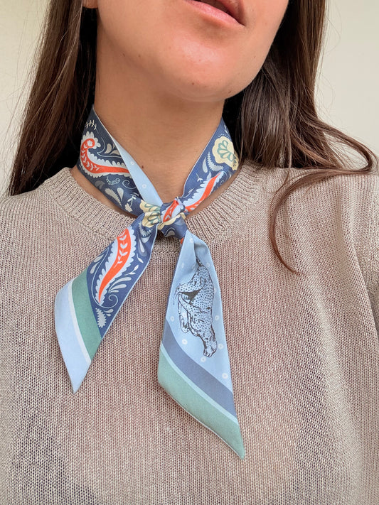 Twilly Hermès – Modèle Guépards Bandana