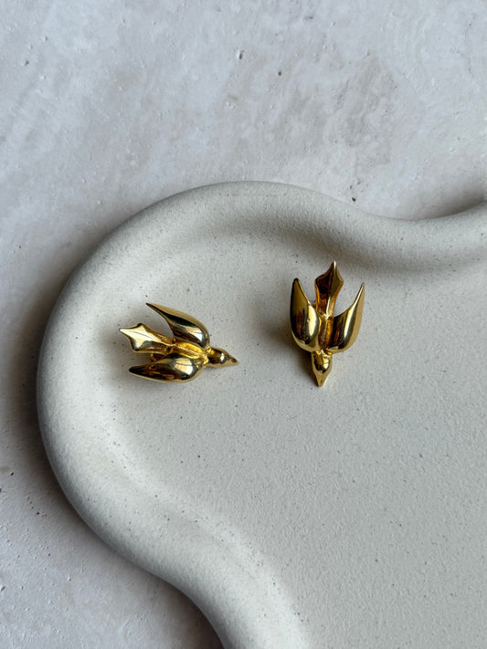 Boucles d’oreilles Guy Laroche vintage - Oiseaux dorés