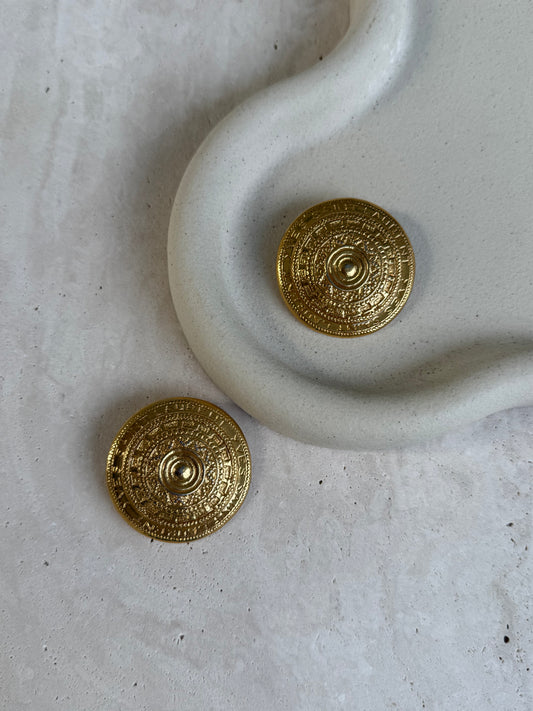 Boucles d’oreilles YSL vintage - Modèle XXL doré