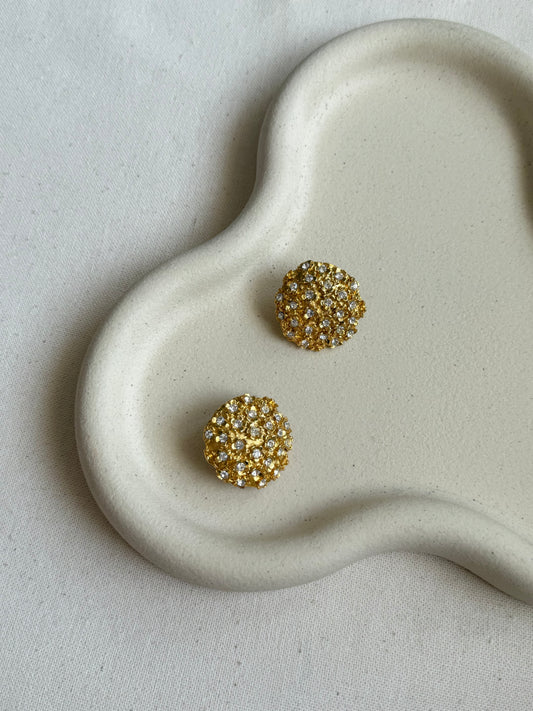 Boucles d’oreilles Sonia Rykiel vintage - Petites fleurs strass