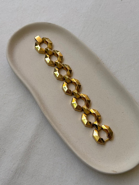 Bracelet vintage - Maillons géométriques