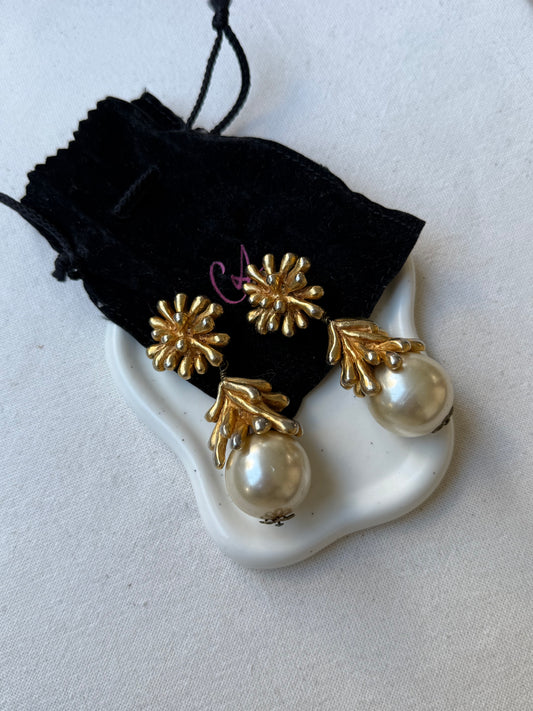 Christian Lacroix Earrings - Dangling Baroque Pearls