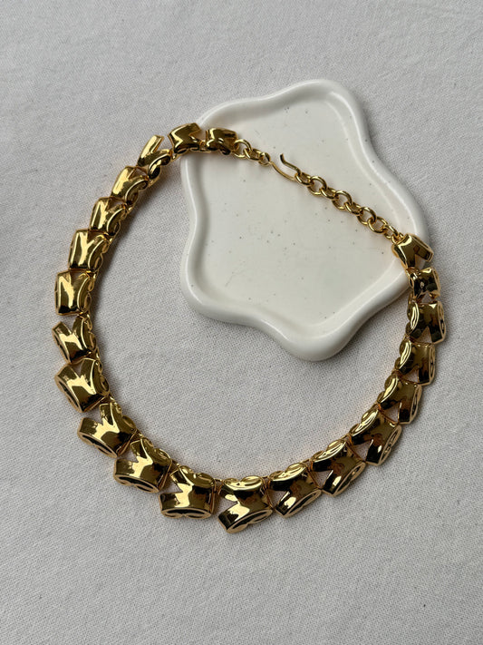 Collier Monet vintage - Maille rectangulaire