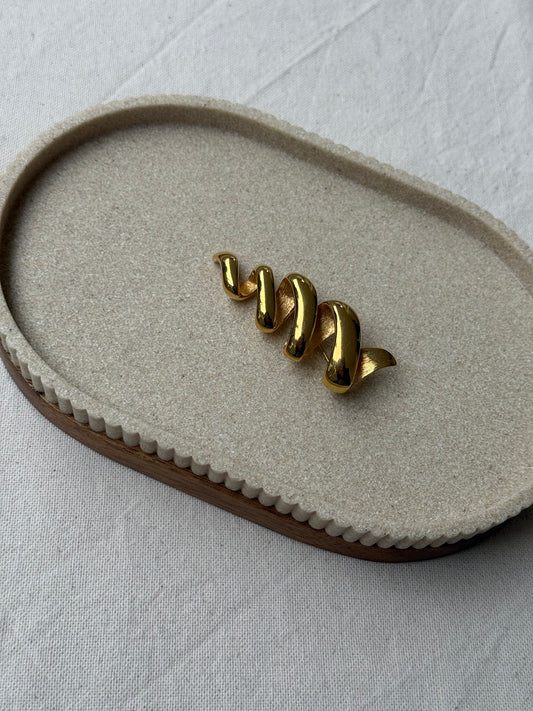 Broche Monet vintage - Spirale dorée