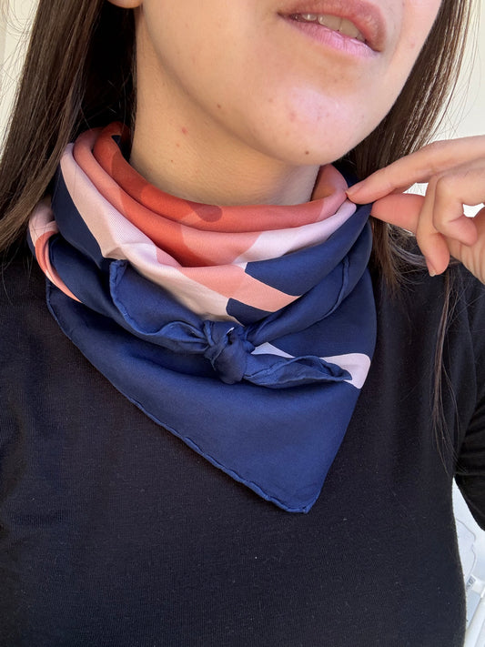 Christian Dior Scarf – Blue D Graphic Motif
