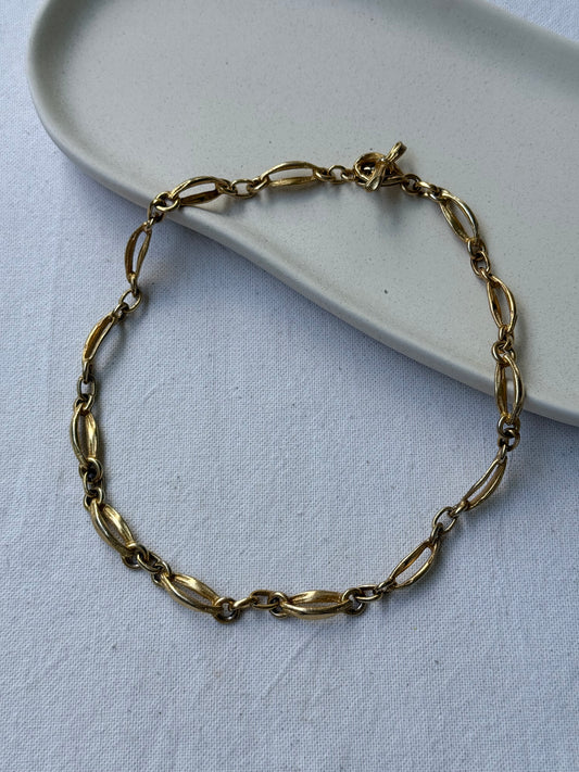 Collier Guy Laroche vintage - Maillons ajourés dorés