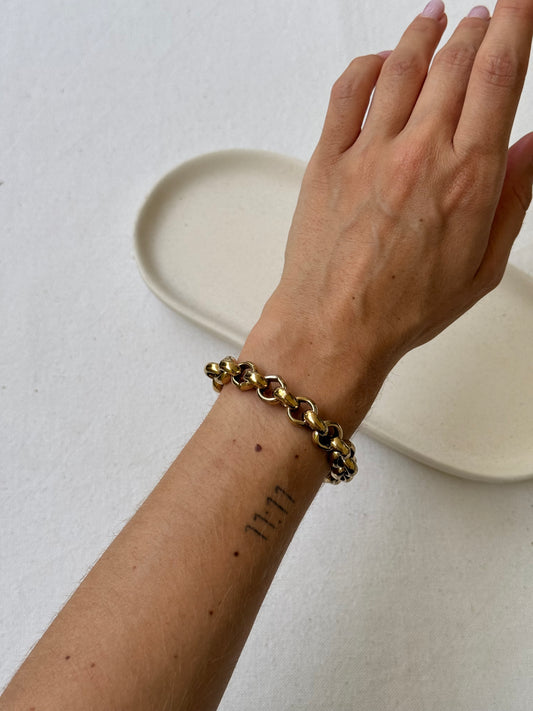 Bracelet Agatha vintage - Maille dorée