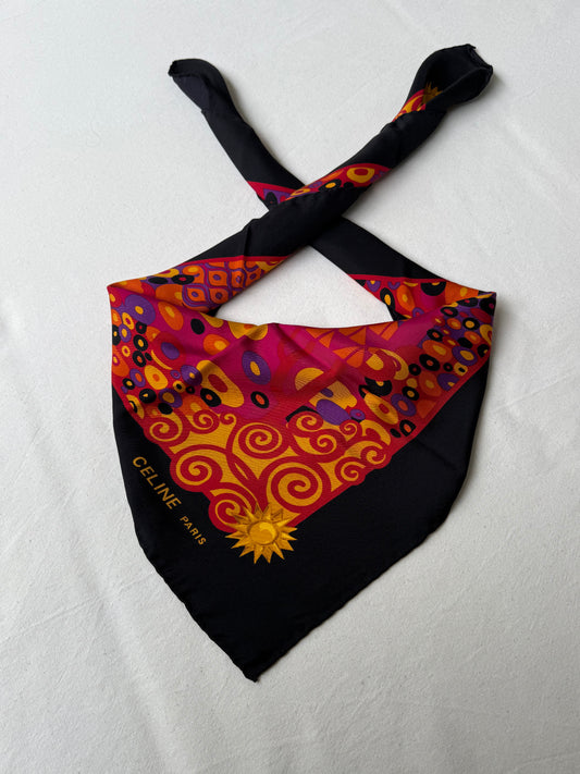 Foulard Céline – Motifs colorés géométriques