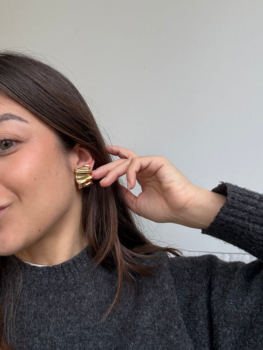 Boucles d’oreilles vintage - Drapées dorées