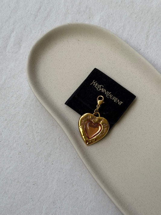 Pendentif Yves Saint Laurent vintage - Cœur Paris Je T’Aime
