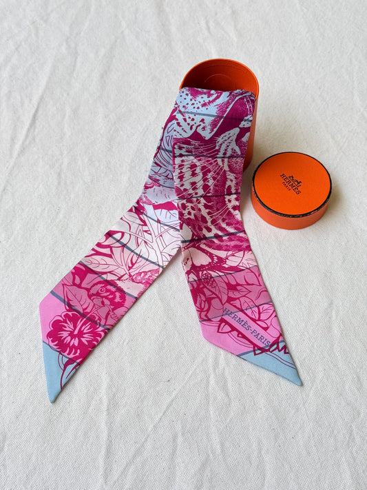 Twilly Hermès – Modèle Jungle Love au tampon