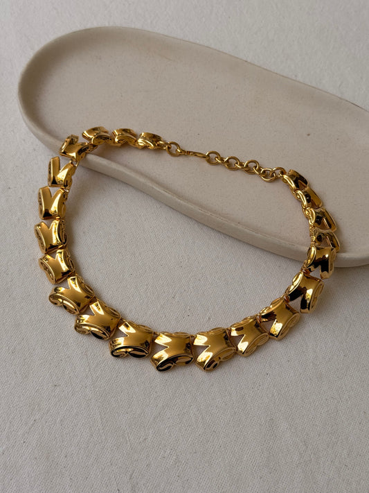 Collier Monet vintage - Maillons sculpturaux