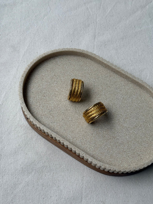 Boucles d’oreilles Givenchy vintage - Créoles épaisses dorés