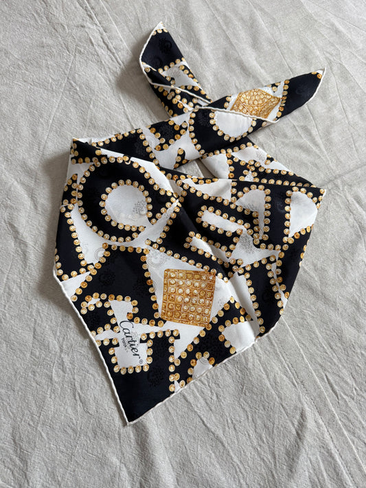 Foulard Cartier – Modèle noir et blanc