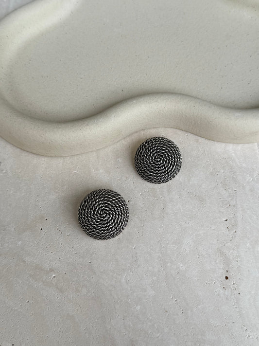 Boucles d’oreilles Poggi vintage - Cordage argenté