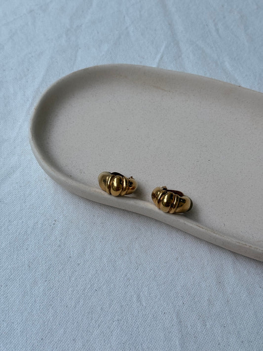Boucles d’oreilles Agatha vintage - Créoles dorées