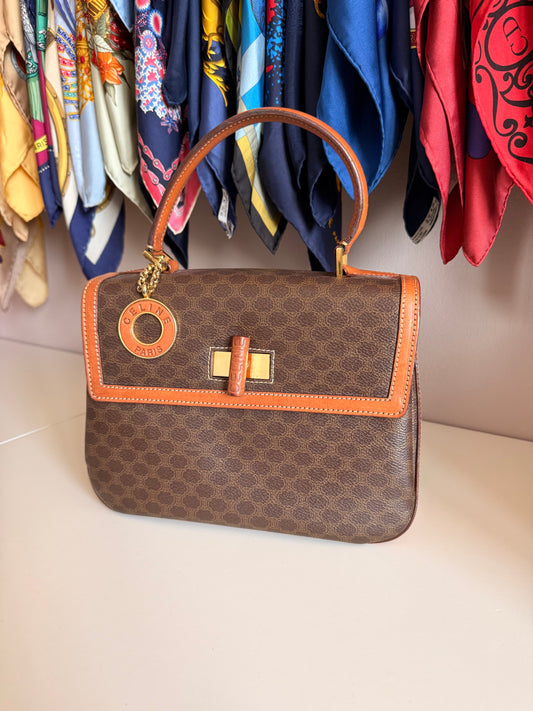 Sac Céline vintage - Turn Lock toile macadam triomphe