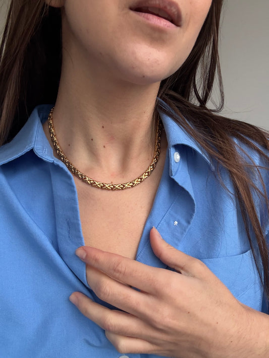 Collier Napier vintage - Maille fine sculptée