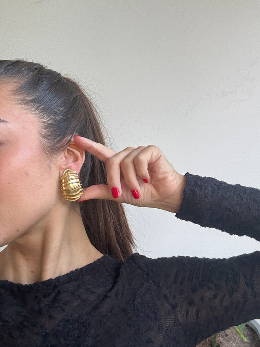 Boucles d’oreilles vintage - Allongées mates