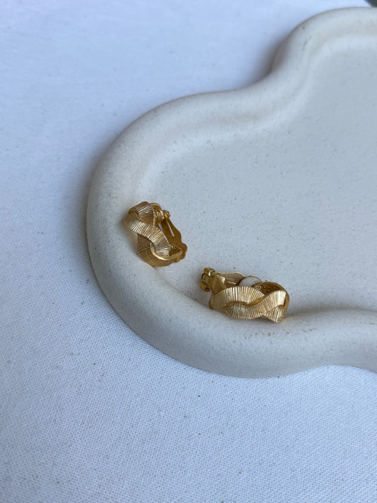 Boucles d’oreilles Guy Laroche vintage - Créoles dorées torsadées