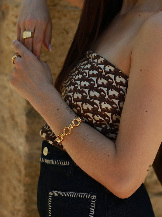 Manchette vintage fine dorée