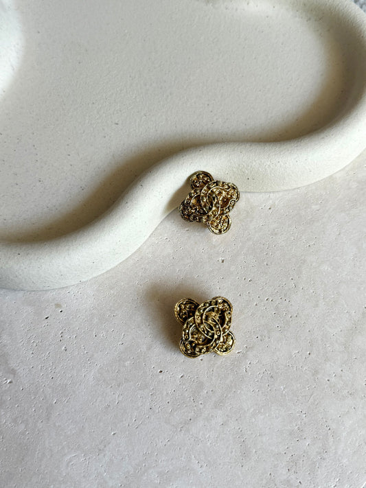 Boucles d’oreilles Chanel vintage - Trèfles CC