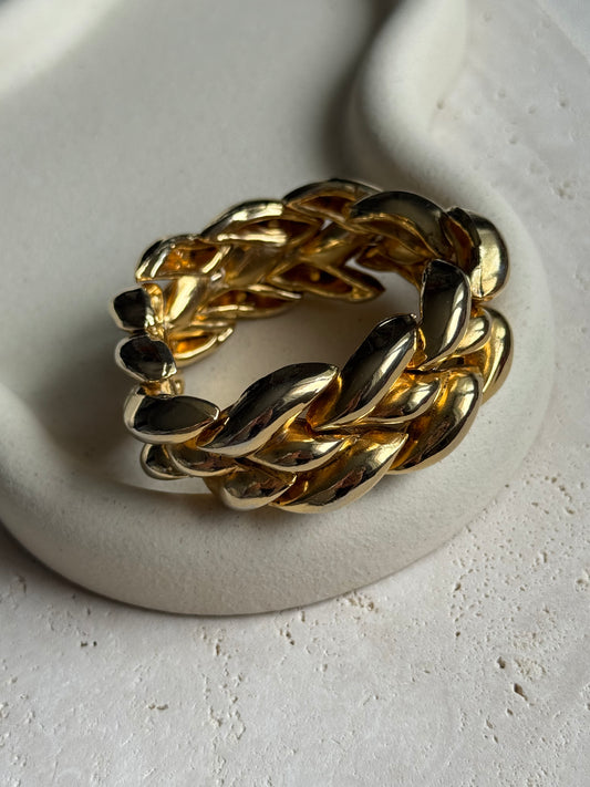 Bracelet Ungaro vintage – Maille épi articulée