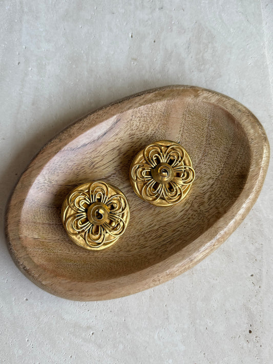 Boucles d’oreilles vintage fleurs XL Taratata