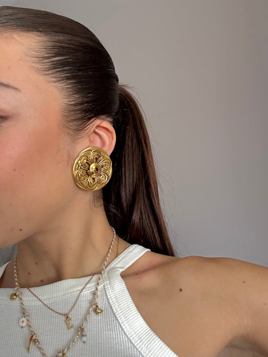Boucles d’oreilles vintage fleurs XL Taratata