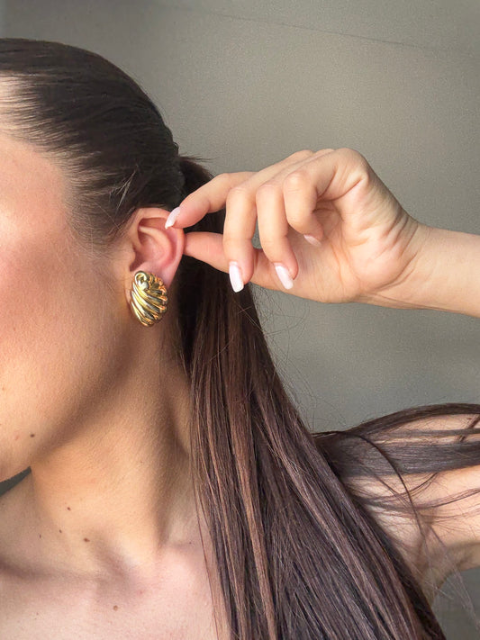 Boucles d’oreilles vintage escargots dorés