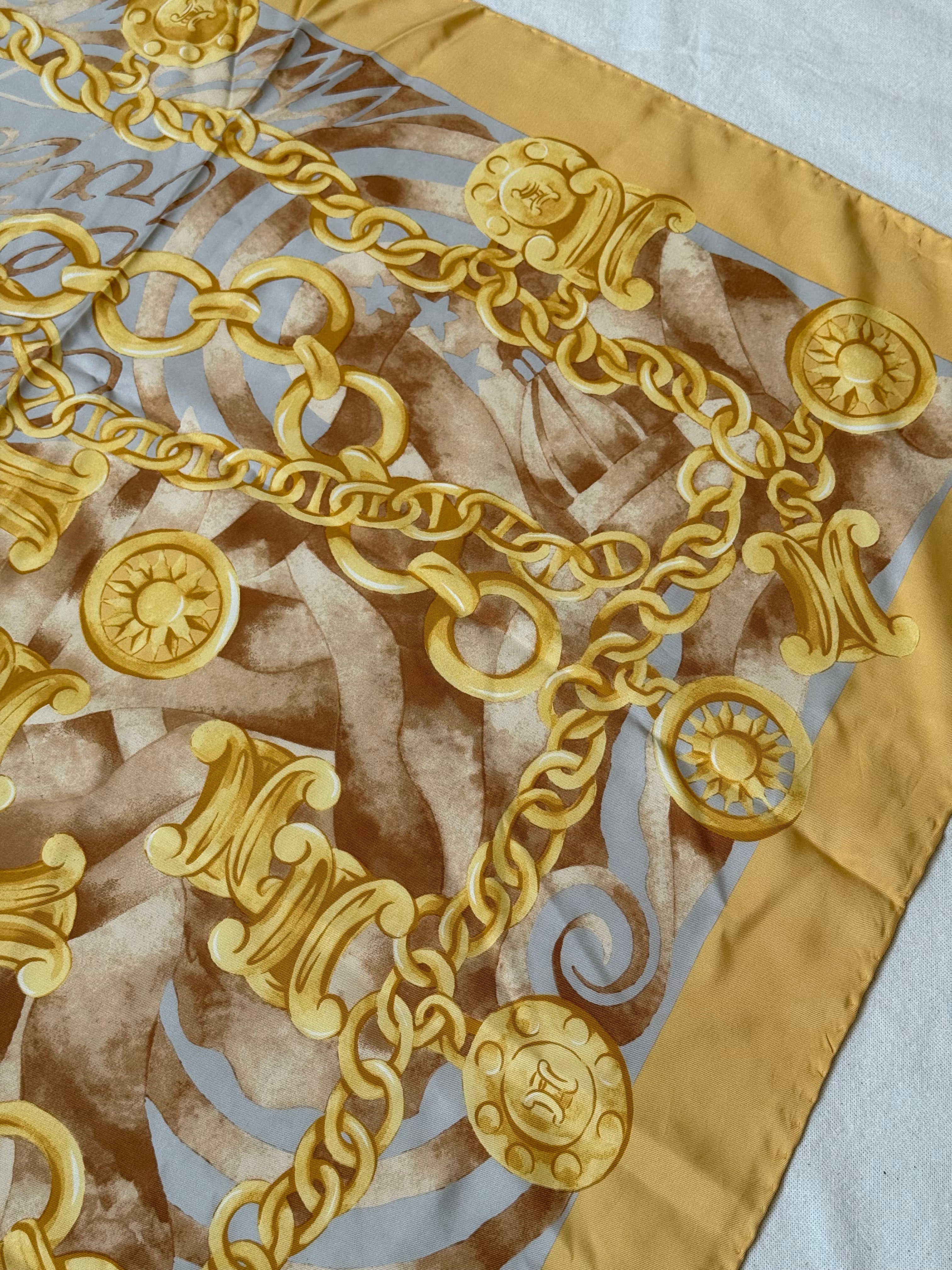 Celine Scarf – Chains and Medallions