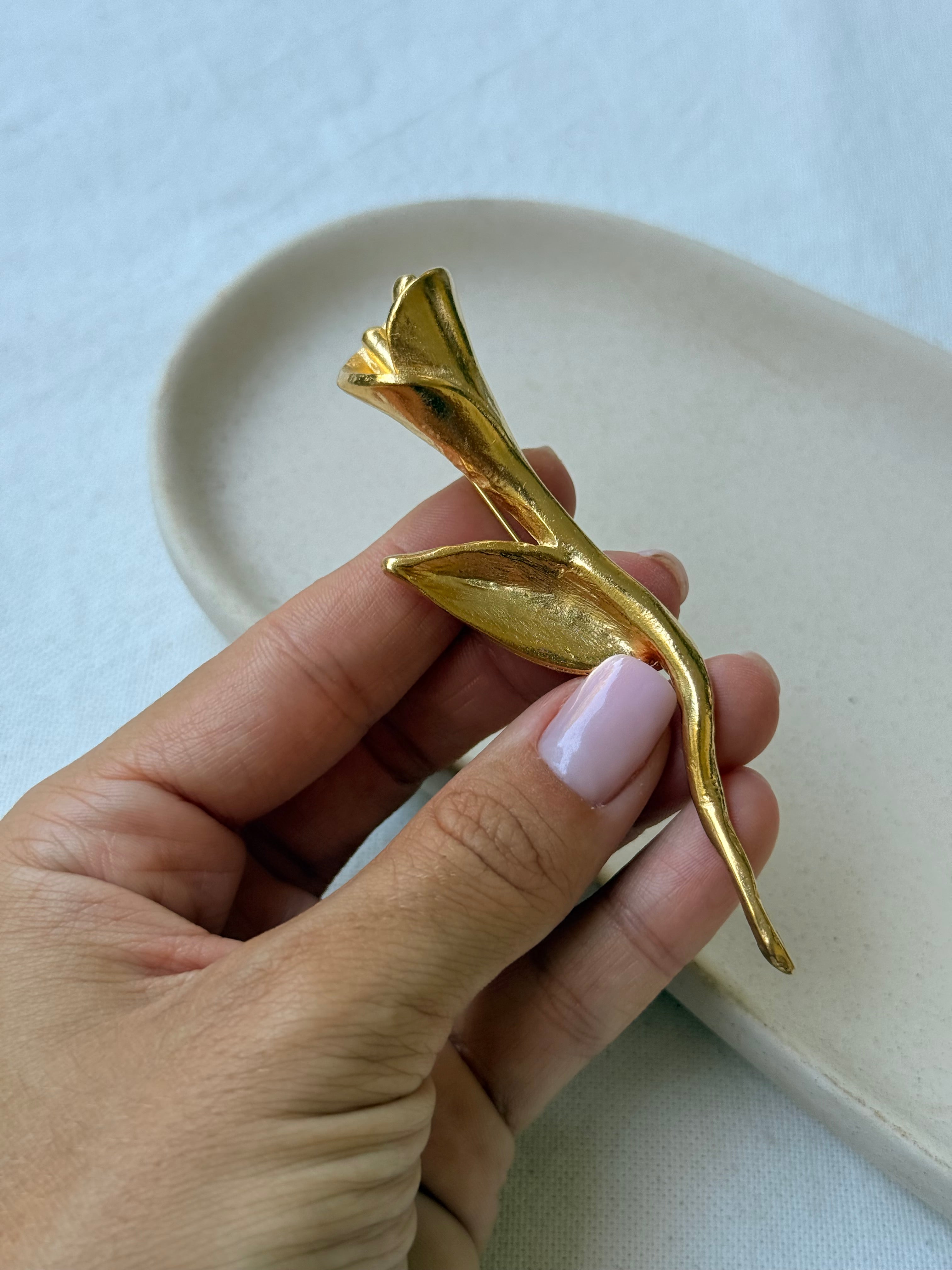 Broche Il Était Une Fois vintage - Rose dorée