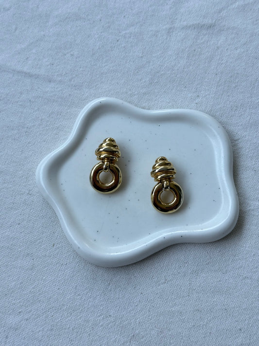 Boucles d’oreilles vintage - Pendantes dorées