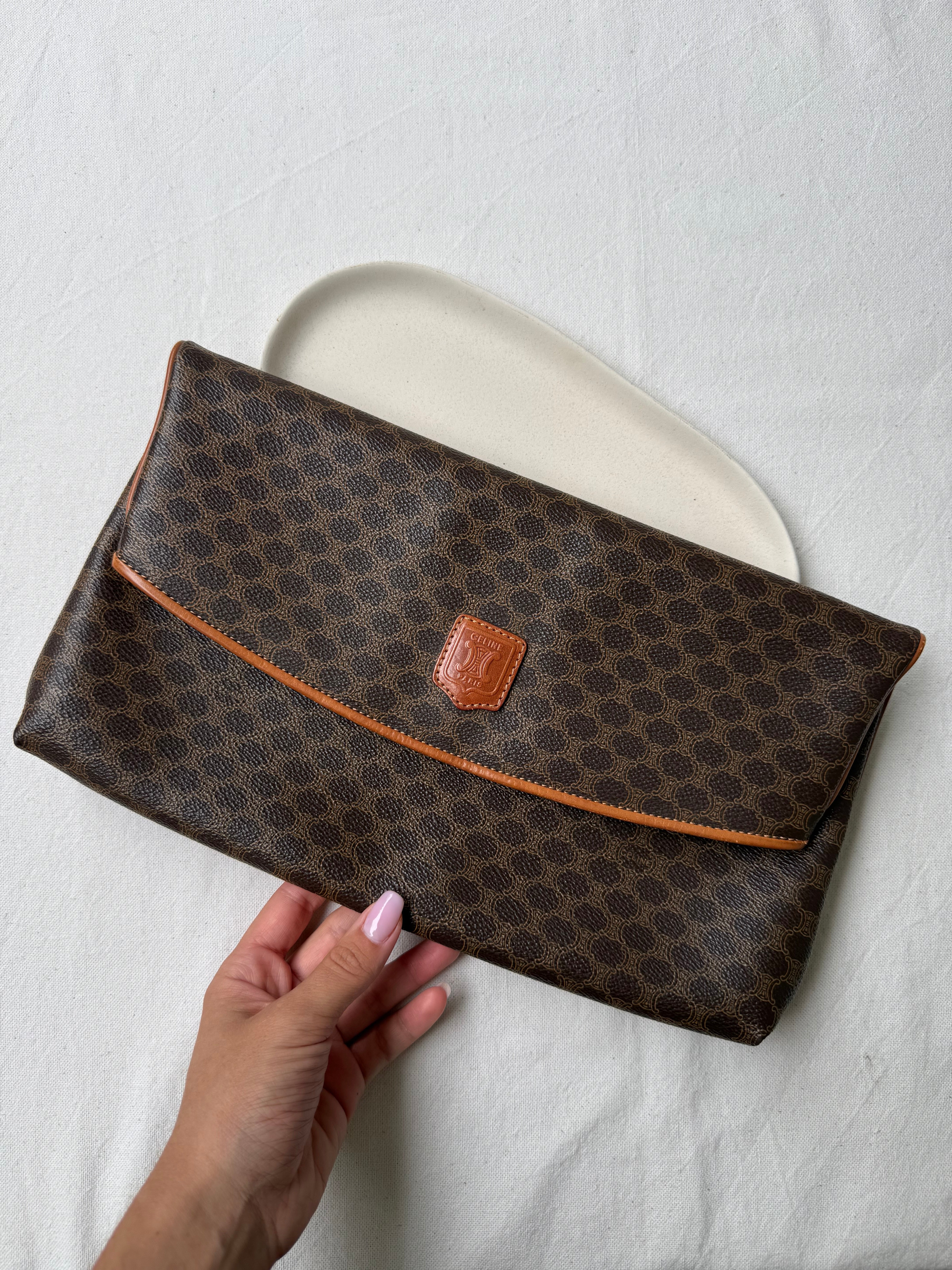 Pochette Céline vintage - Toile triomphe