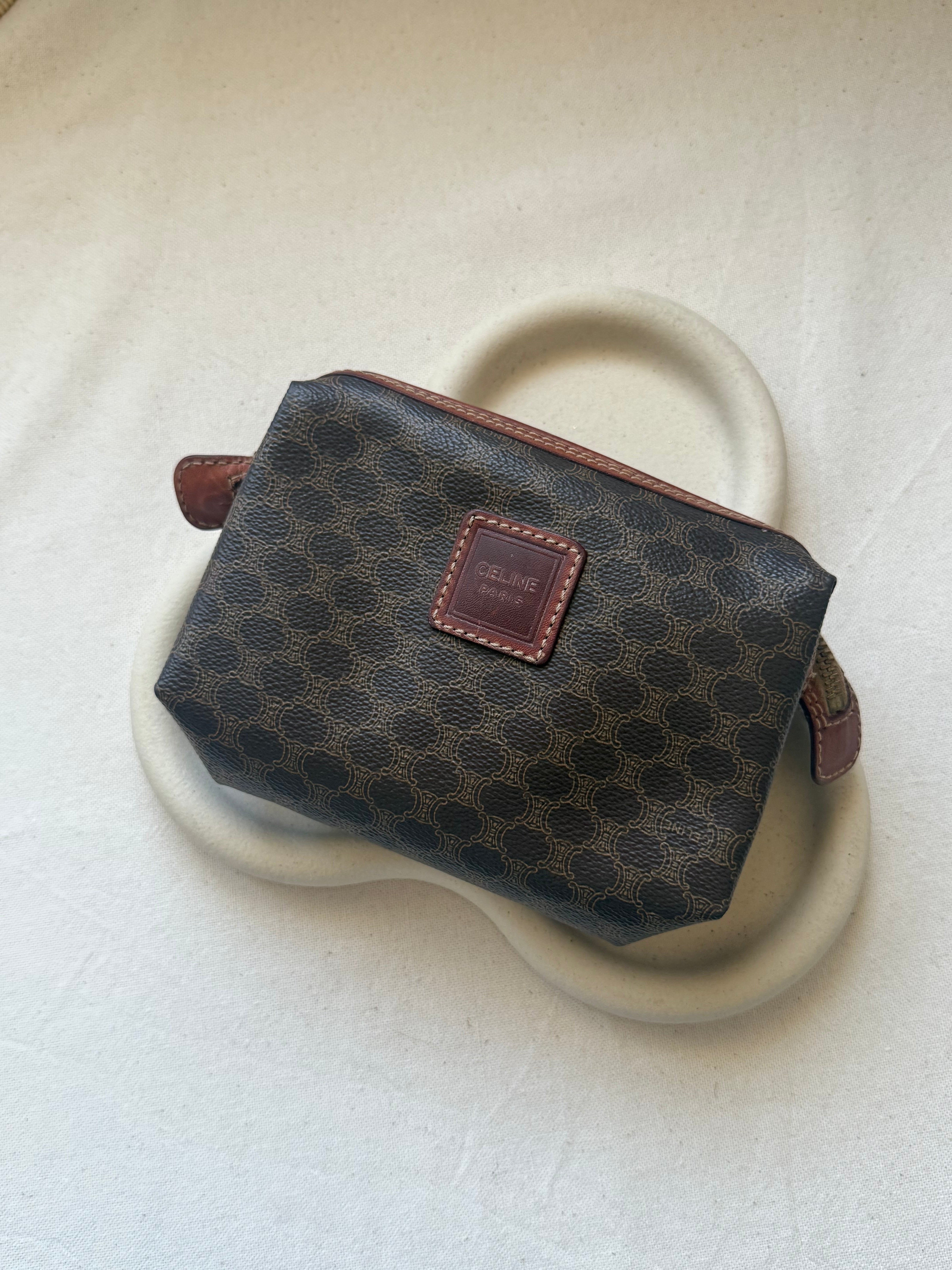 Pochette trousse Céline vintage - Toile triomphe