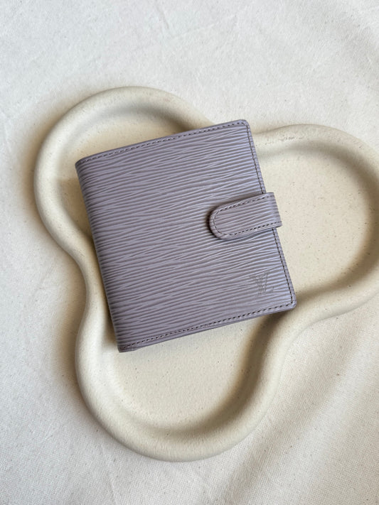 Portefeuille compact Louis Vuitton vintage - Cuir épi bois de rose