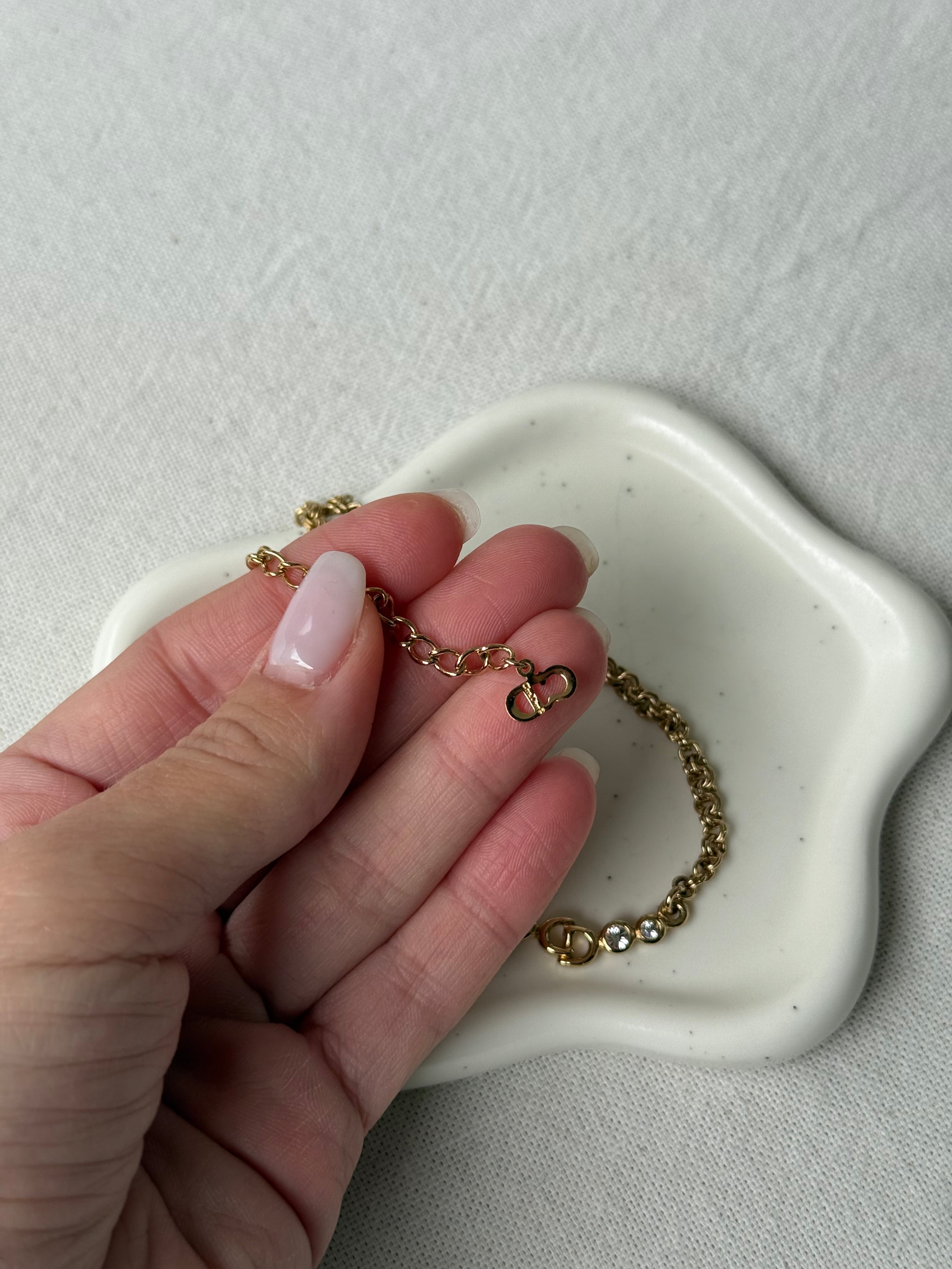 Collier Christian Dior vintage - CD strass