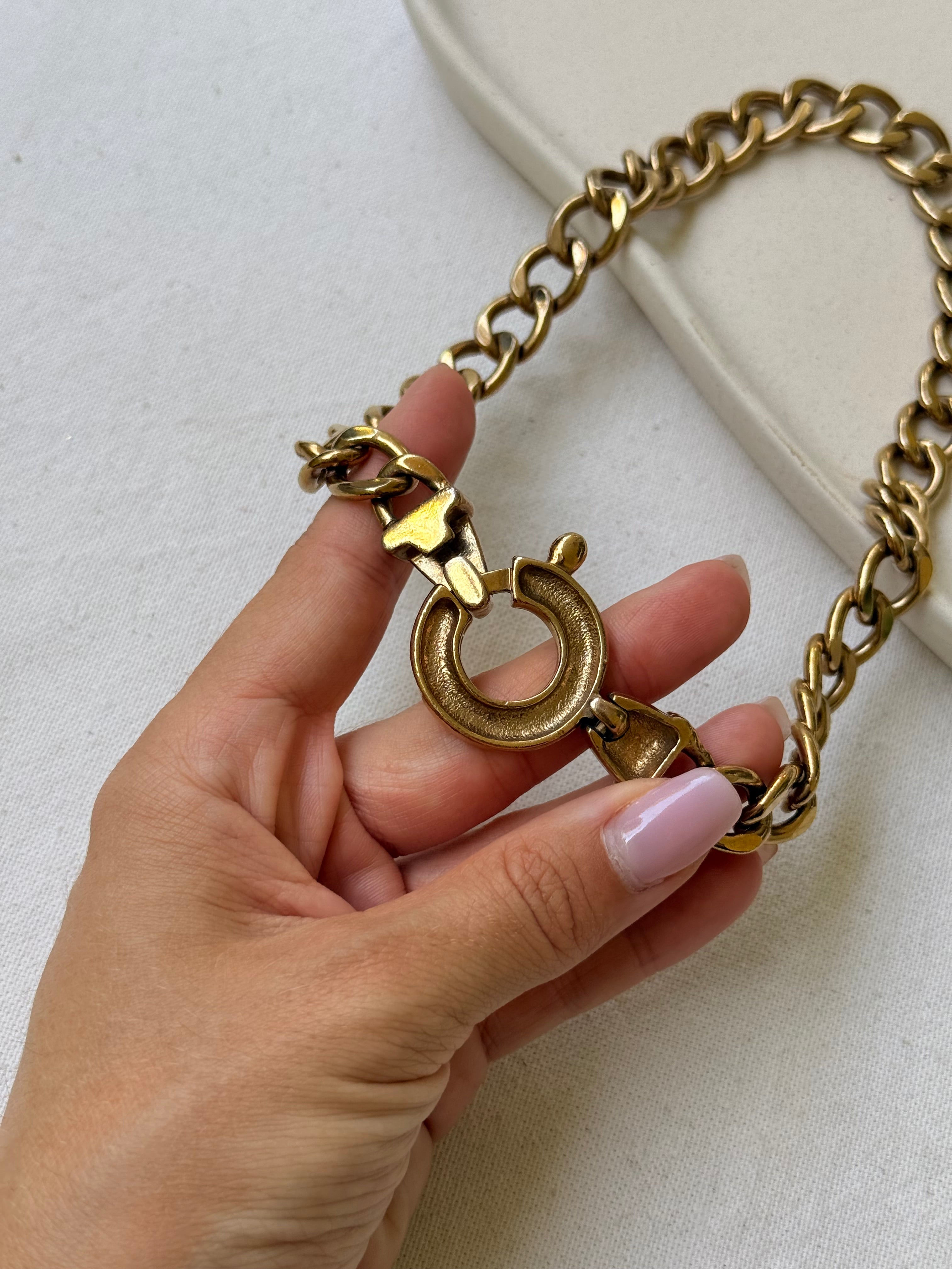 Collier Agatha Vintage - Maille dorée