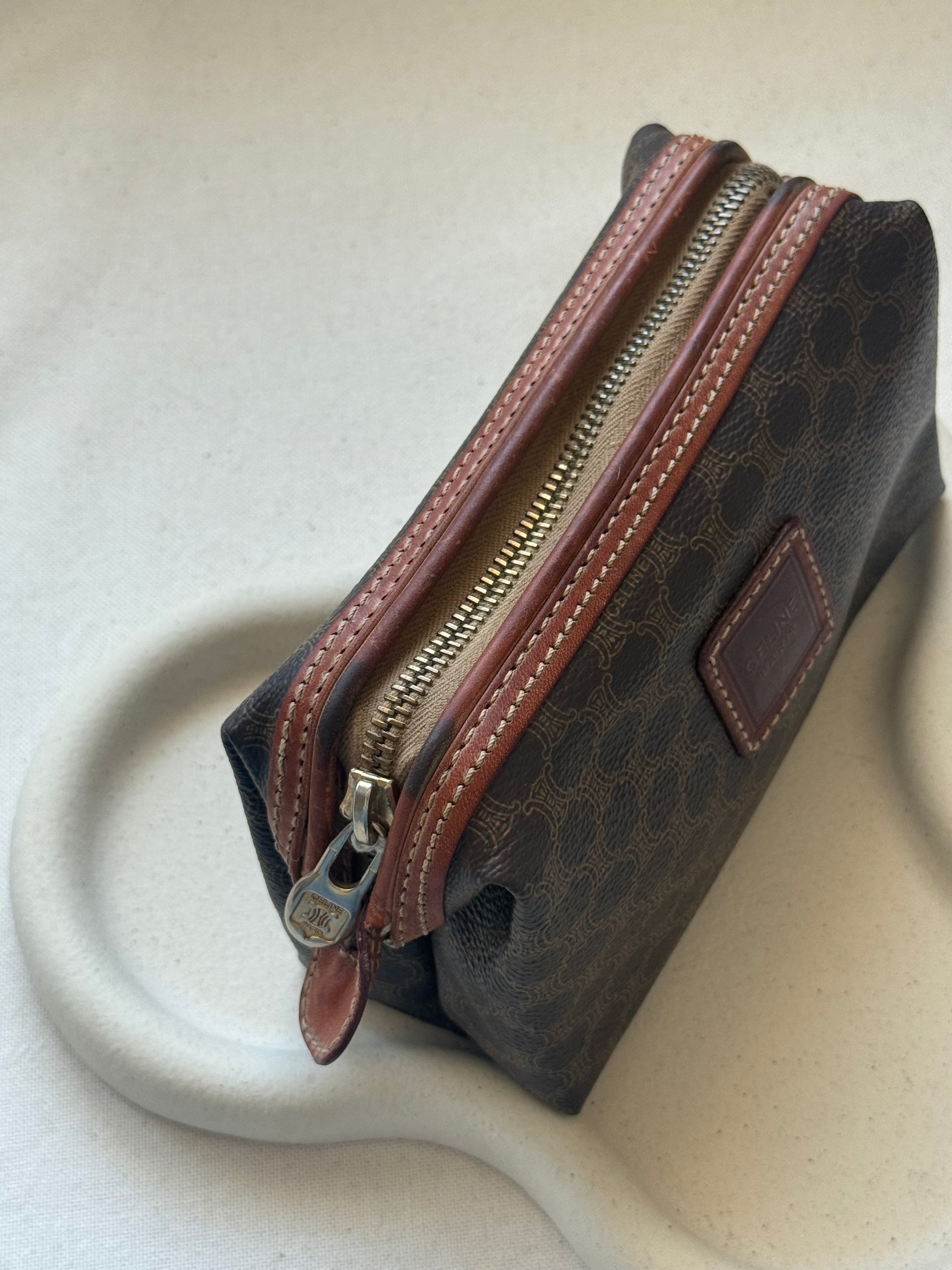 Pochette trousse Céline vintage - Toile triomphe
