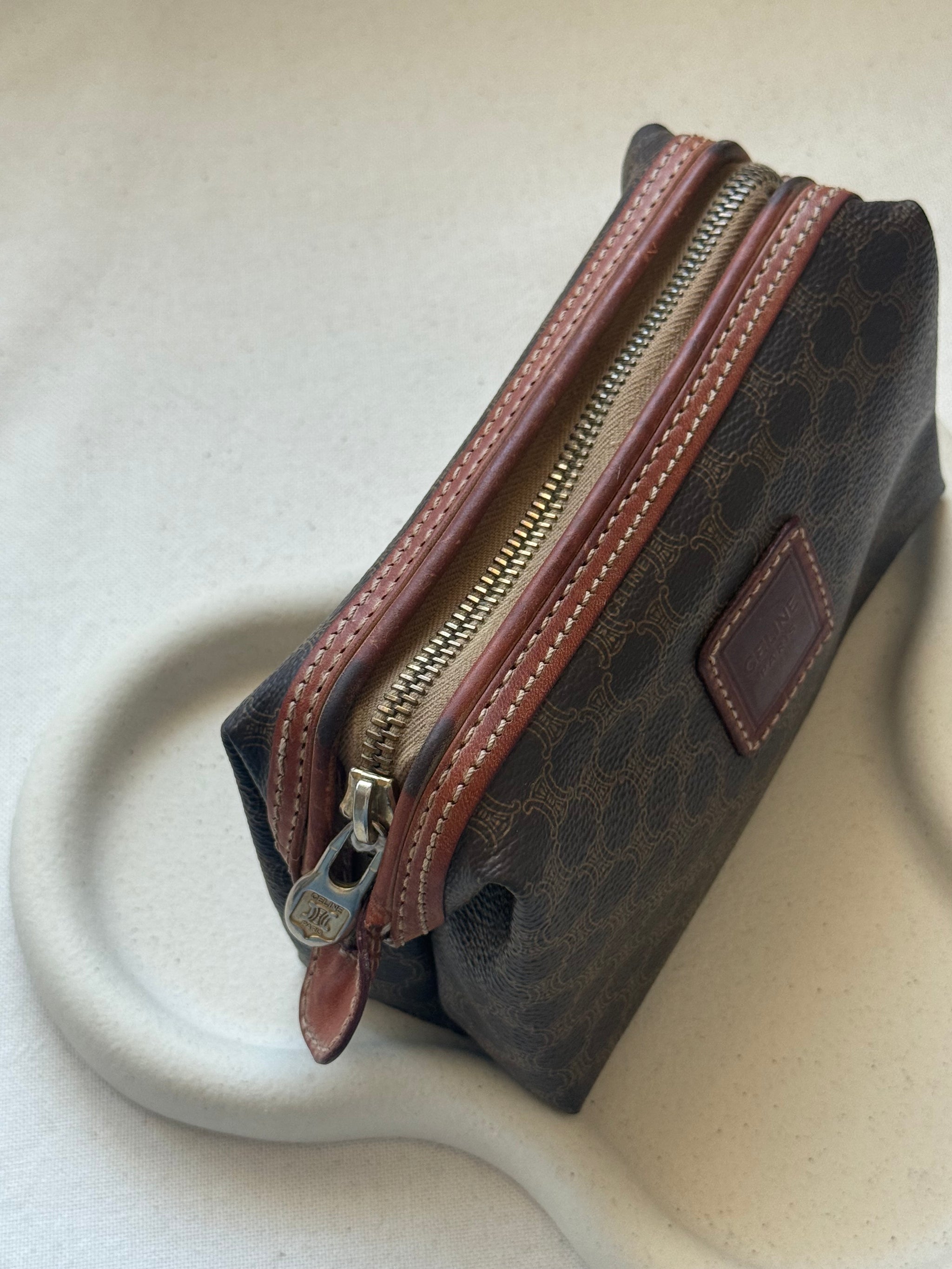 Pochette trousse Céline vintage - Toile triomphe