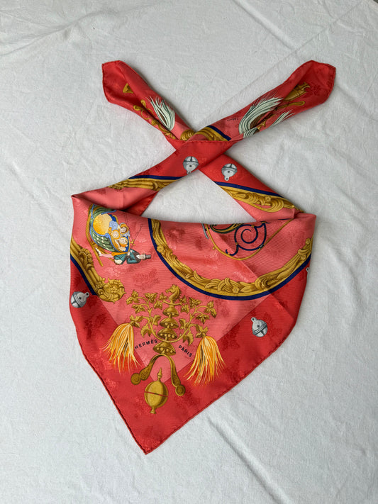 Hermès Scarf – Feathers and Bells Design