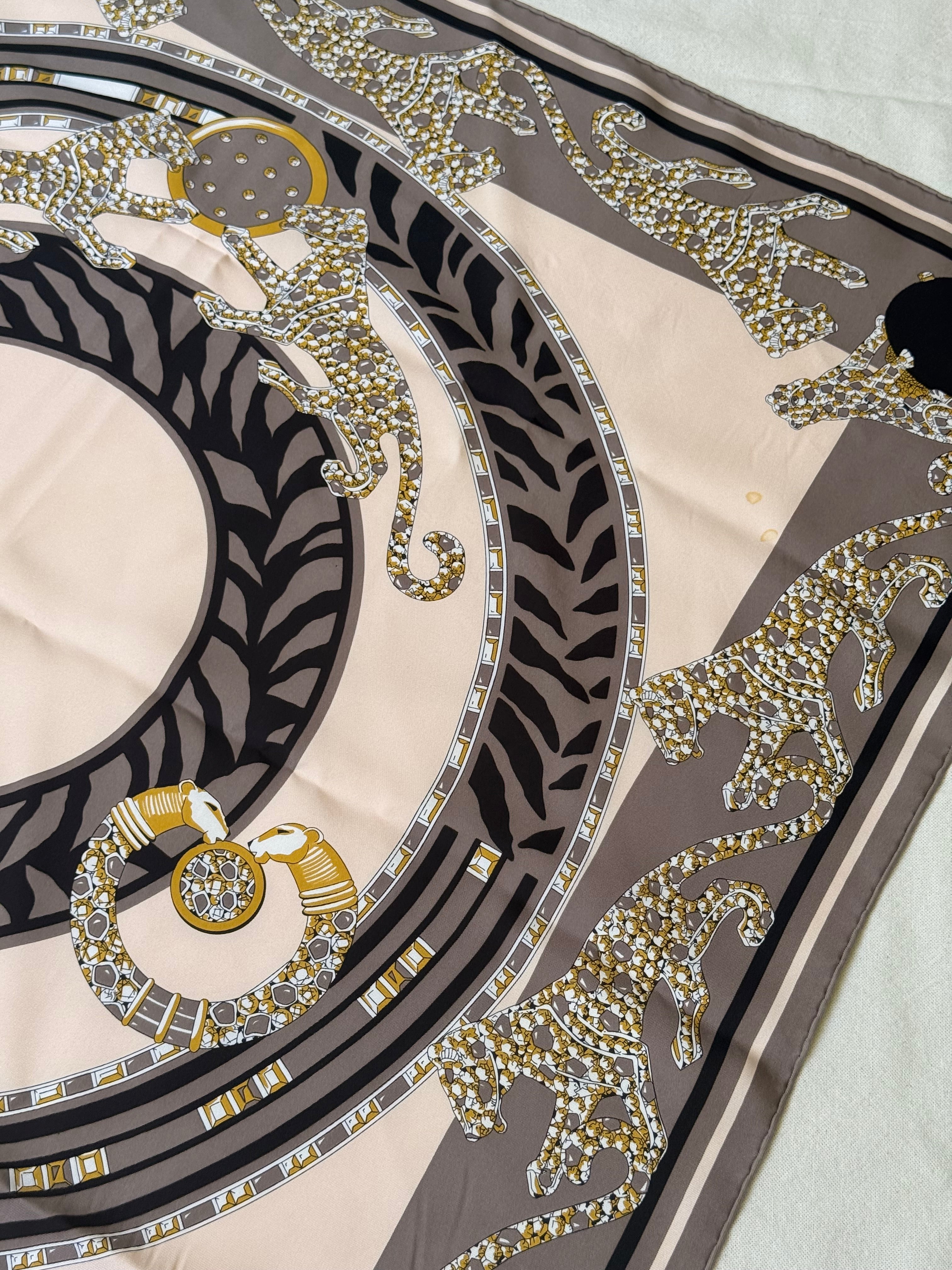 Foulard Cartier - Tigre et panthères