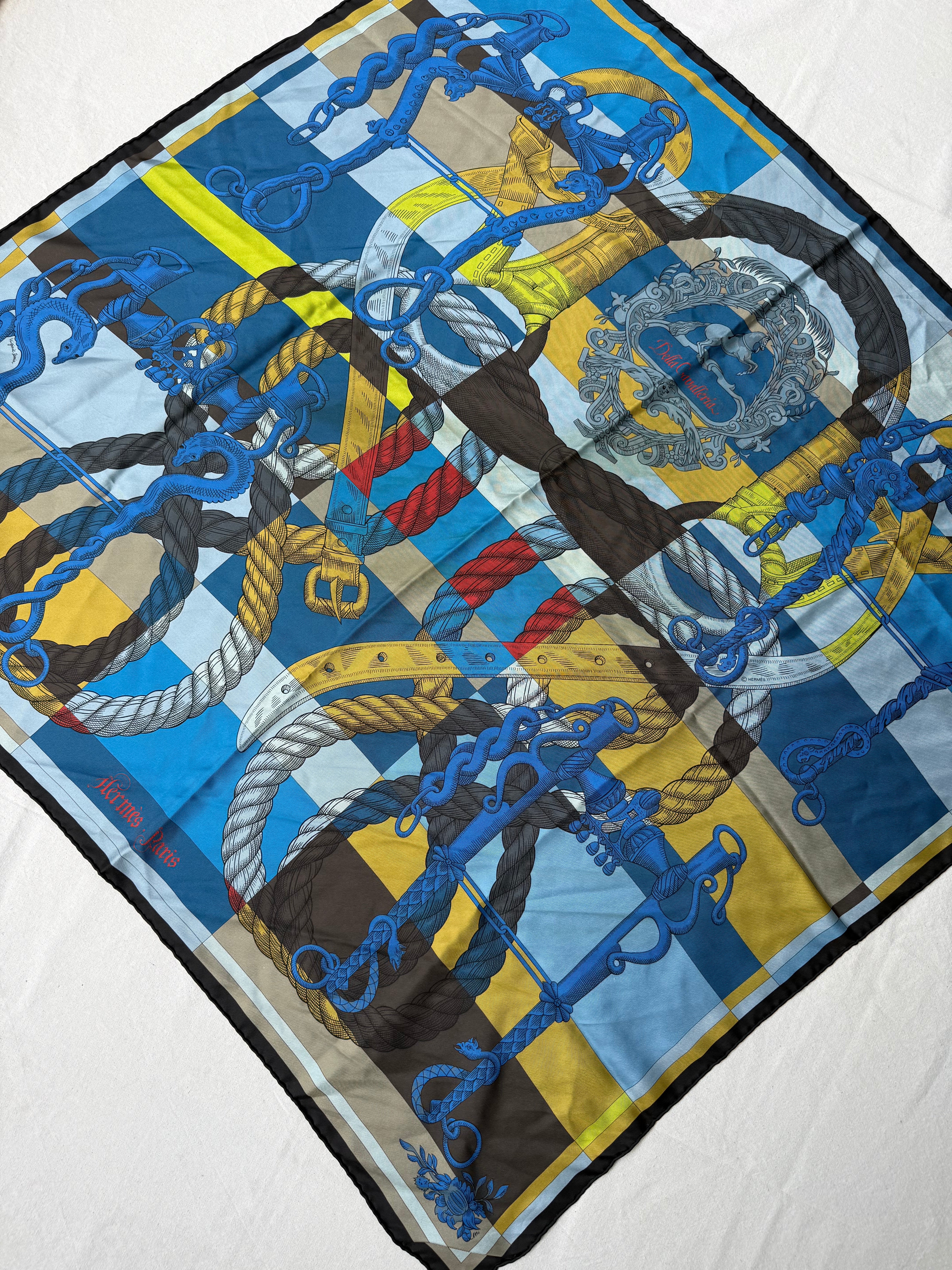 Foulard Hermès double face – Modèle Della cavalleria