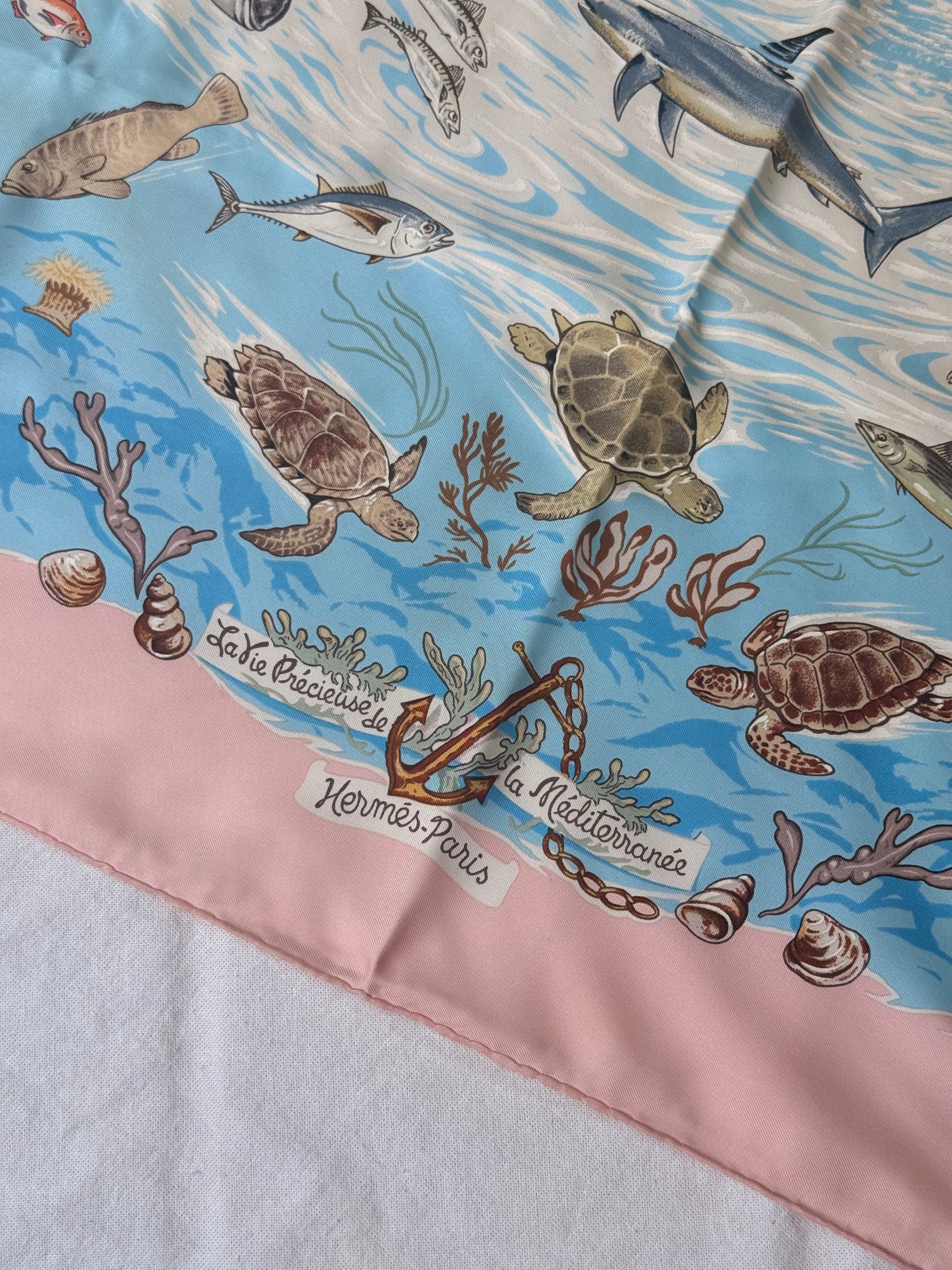 Foulard Hermès – Modèle La vie précieuse de la Méditerranée