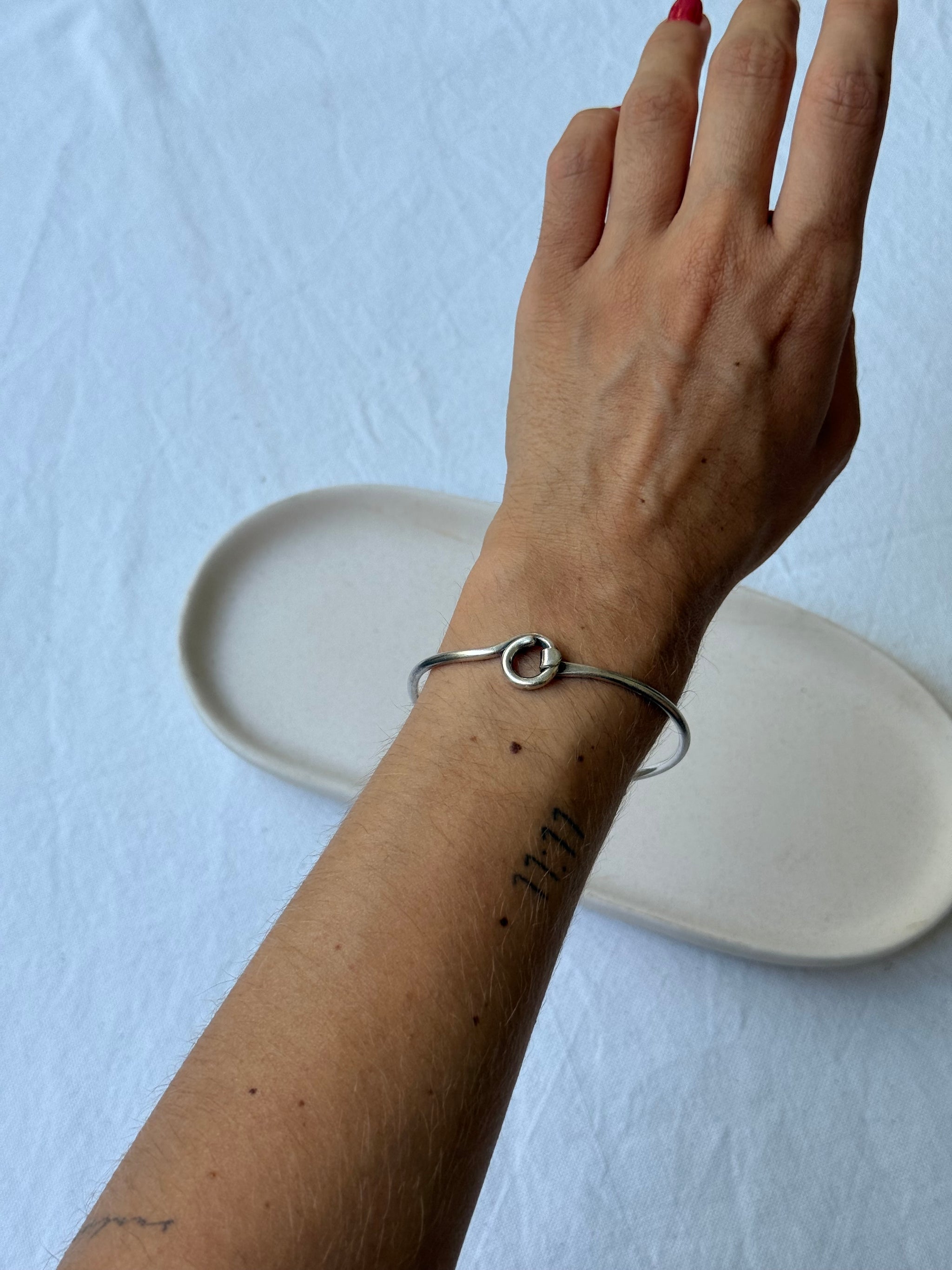 Jonc vintage nœud en argent 925