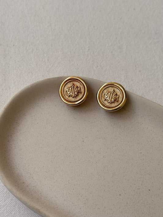Boucles d’oreilles Christian Dior vintage - Logo Dior