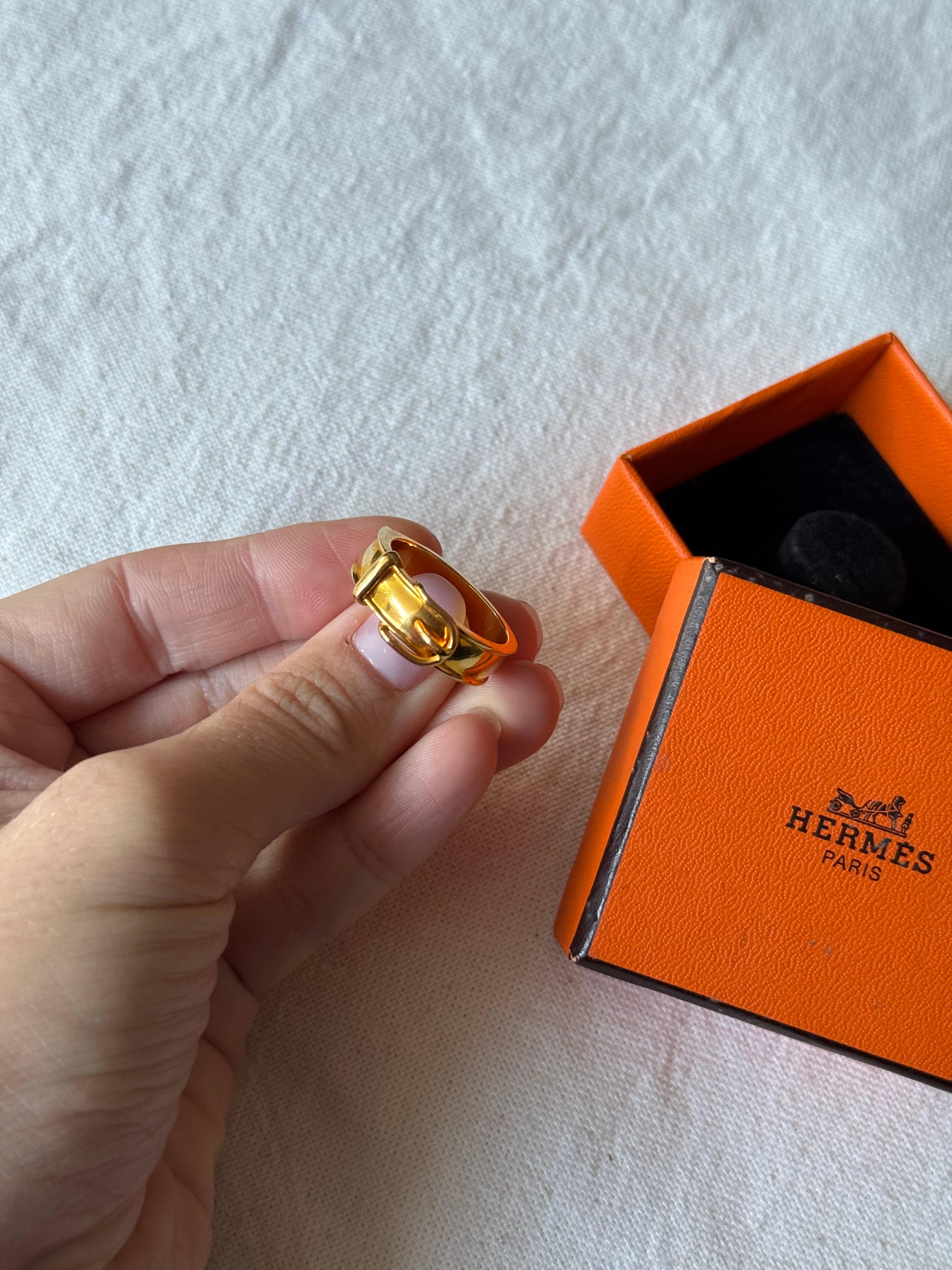 Anneau de foulard Hermès - modèle ceinture